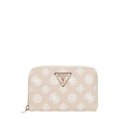 Afbeelding van Guess Laurel Medium Zip Around Dames Portemonnee Sand Logo SWPG85 00140