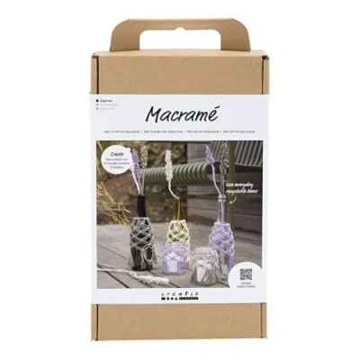 Afbeelding van Creativ Company Hobbyset Macrame Glasdecoratie