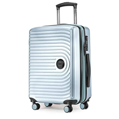 Afbeelding van HAUPTSTADTKOFFER Mitte handbagage 55x40x23, TSA, 4 wielen, reiskoffer, koffer met harde schaal, rolkoffer, handbagagekoffer, Zwembad blauw