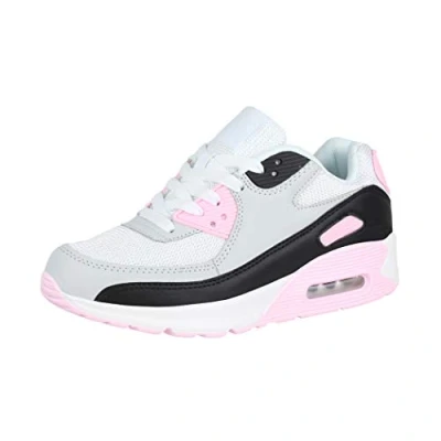 Afbeelding van Elara Chunkyrayan Sneakers, uniseks, sportschoenen, loopschoenen, gymschoenen, grijs/roze., 38 EU
