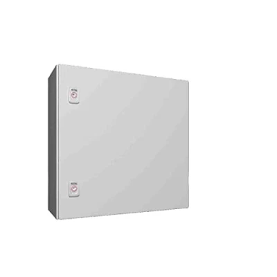 Afbeelding van Rittal ax wandkast met 1 deur 500x500x210 mm bxhxd plaatstaal montageplaat en wartelplaat onder knevelsluiting ral 7035 1050000