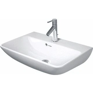 Afbeelding van Duravit Me by Starck Compact wastafel mat wit (60 x 40 cm) 1 kraangat,
