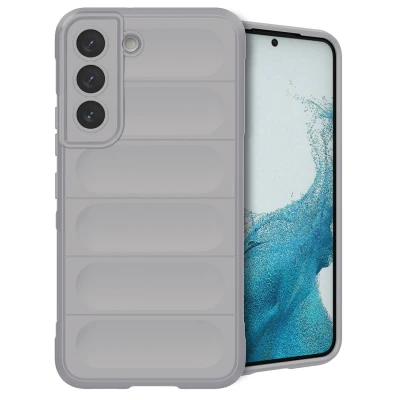 Afbeelding van Samsung Galaxy S22 Hoesje Siliconen en TPU (zacht) iMoshion Softcase/Backcover Grijs Telefoonhoesje