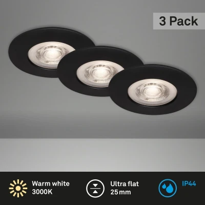 Afbeelding van Briloner Leuchten LED inbouwlampen, set van 3, plafondlampen elk 5 watt, 460 lu