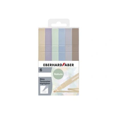 Afbeelding van Tekstmarker Eberhard Faber natural 6st. vierkant in etui per 10