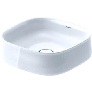 Afbeelding van Duravit zencha opzetwastafel 420 mm wit hoogglans zonder kraangat geslepen wondergliss 23734200791