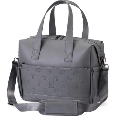 Afbeelding van Brisby Venezia Slijtvaste Weekendtas Schoudertas Reistas Handbagage incl. ophanghaken PU Leer Grijs