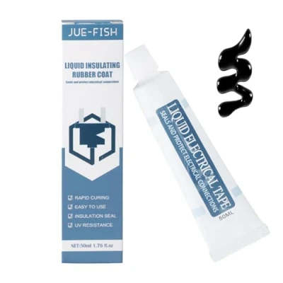 Afbeelding van Joyan Brandvertragend rubber, 50 ml, vloeibare isolatietape, elektrische vloeistof, waterdicht en snel isolerend, geschikt voor kabels verschillende elektronische apparaten (zwart)