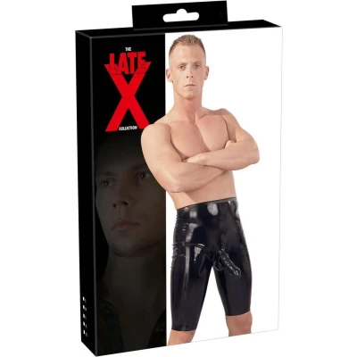 Afbeelding van Lange Latex Shorts met Penis Sleeve