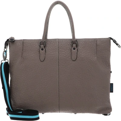 Afbeelding van Gabs Leren Schoudertas Shopper Aura TG Montone Pence Black Acacia Taupe