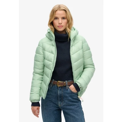 Afbeelding van Gewatteerde Fuji jas met Capuchon Groen Grootte: 42