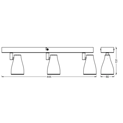 Afbeelding van ledvance decorative spotlights 12w 630lm 2700k cri80 ip20 ik06 opbouw beh wit kunststof lxbxh 444x60x131mm 4058075826458