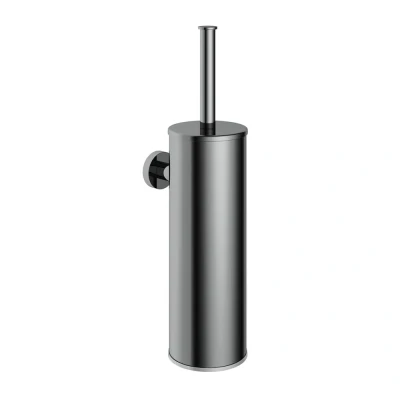Afbeelding van HotBath Cobber WC borstelgarnituur wandmodel Zwart Chroom