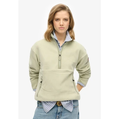 Afbeelding van Superdry Vrouwen Active Fleecetrui met Halve Rits Groen Grootte: 42