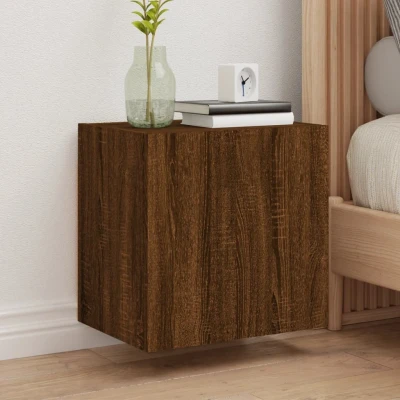 Afbeelding van Tv wandmeubels 2 st 40,5x30x40 cm bewerkt hout bruineikenkleur