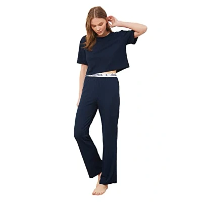 Afbeelding van Trendyol THMSS21PT1016 Volwassenen Vrouwen 2 pack marineblauw XS