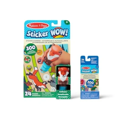 Afbeelding van Melissa &amp; Doug 50913 Wow vosset: 24 zijdige activiteitenblok, stempel, 500 stickers, kunst en handwerk, verzamelfiguur, meerkleurig