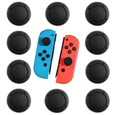 Afbeelding van joystick doppen, 10 stuks, zwarte siliconen duimdoppen, switch, reserveonderdelen voor Nintendo Switch Lite OLED