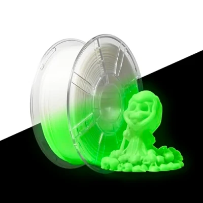 Afbeelding van iBOSS Brandt PLA+ filament 1,75 mm, Glow In The Dark, maatnauwkeurigheid: ± 0,02 3D printfilament, 1 kg, spoel, Luminescent PLA Plus filament, geschikt voor de meeste FDM printers, lichtgevend