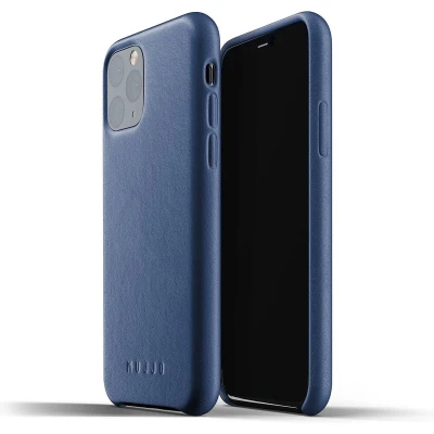 Afbeelding van MUJJO Leather Case iPhone 11 Pro blauw CL 001 BL