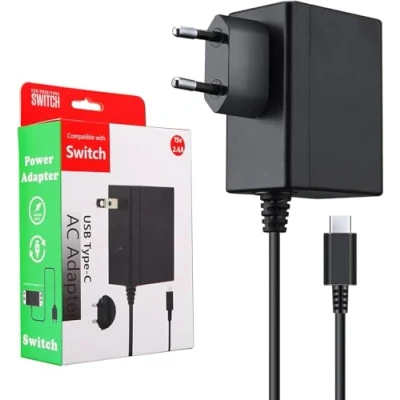 Afbeelding van ECHTPower voeding voor Switch, PD type C lader TV modus ondersteunt, reislader oplader Switch Lite en andere apparaten met