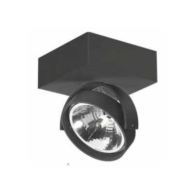 Afbeelding van Artdelight 12 volt opbouwspot Dutchess Block zwart QR 0001 SQ ZW