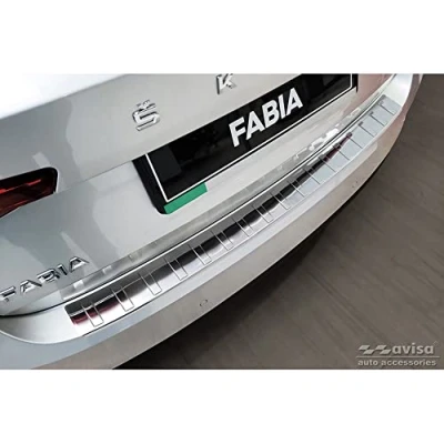 Afbeelding van Avisa RVS Achterbumperprotector voor Skoda Fabia IV Hatchback 2021 &#039;Ribs&#039;