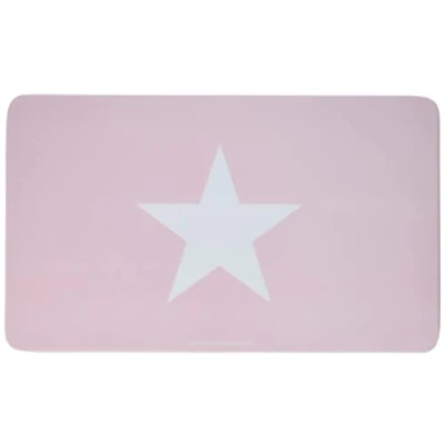 Afbeelding van infinite by GEDA LABELS (INFKH) 13999 bordje &quot;sterren&quot;, grote ster ontbijtplank melamine, roze, 23,5 x 14 0,5 cm