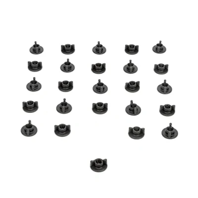 Afbeelding van STEY ACCESORIOS 10 stuks vleugelmoeren, robuuste kunststof moeren, M6 schroeven (zwart, 25 stuks)