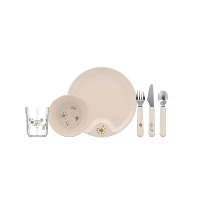 Afbeelding van Mepal Mio Kinderservies set 6 delig Kraamcadeau Sunshine &amp; Rainbow