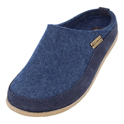 Afbeelding van Haflinger pantoffels dames en heren Blizzard Skane 718025, grootte:38, kleur:Blauw