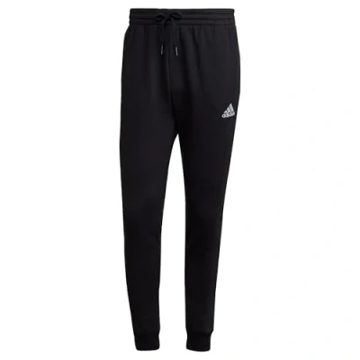 Afbeelding van adidas Essentials Fleece Regular Tapered Joggers, Heren, Black/White, S Short