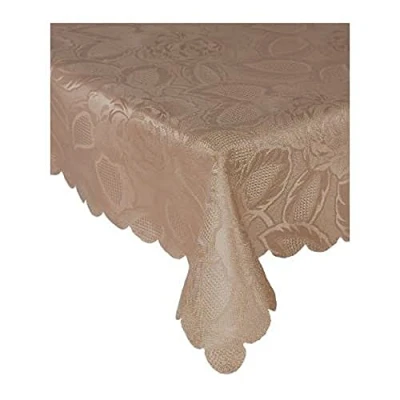Afbeelding van Emma Barclay Damask Rose tafelkleed, Latte, 70 x 108 Inch