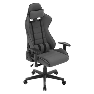 Afbeelding van WOLTU BS140sz Gamingstoel, stof, ademende bureaustoel, 150 kg belastbaar, draaistoel, met hoofdsteun, lendenkussen, armleuningen verstelbaar, kantelfunctie, mesh weefsel, zwart