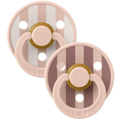 Afbeelding van BIBS Studio Collectie Block Blush mix spenen Maat 2