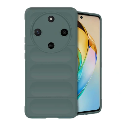 Afbeelding van Honor Magic 6 Lite Hoesje Siliconen en TPU (zacht) iMoshion Softcase/Backcover Donkergroen Telefoonhoesje