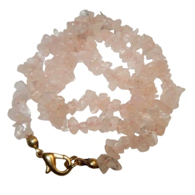 Afbeelding van Rozekwarts Split Collier 45 cm.
