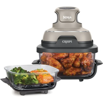 Afbeelding van NINJA Draagbare olievrije frituurpan CRISPI 1,4L en 3,8L bakjes 4 voorgeprogrammeerde progr...