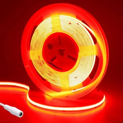 Afbeelding van GOMING 24V COB LED striplicht Rood 5M 480LED/M Tape Zelfklevend Uniforme Emissie Flexibel IP20 Niet Waterdicht bandlichten voor DIY KTV Bar Decor(Geen Voeding)