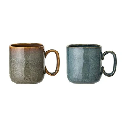 Afbeelding van Bloomingville Mokken Aime, blauw bruin, keramiek, set van 2