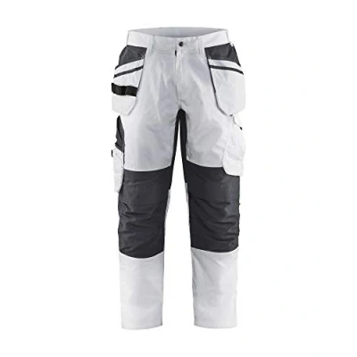 Afbeelding van Blaklader Schilderswerkbroek met stretch en spijkerzakken 1096 1330 Wit/Donkergrijs C148