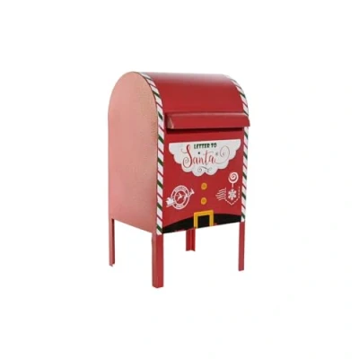Afbeelding van Kerstversiering DKD Home Decor Geel Wit Zwart Rood Brievenbus 28,5 x 26,5 52 cm