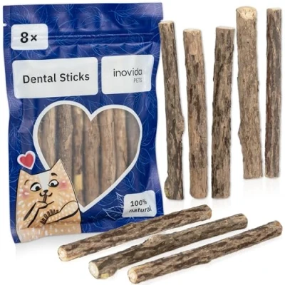 Afbeelding van Matatabi Stick Kat: 8 Sticks voor katten Tandverzorging Houten Kattenspeelgoed tegen slechte adem Kauwspeelgoed Natuurlijk speelgoed Kattensticks Inovida