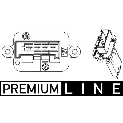 Afbeelding van Weerstand, interieurventilator MAHLE ABR 88 000P