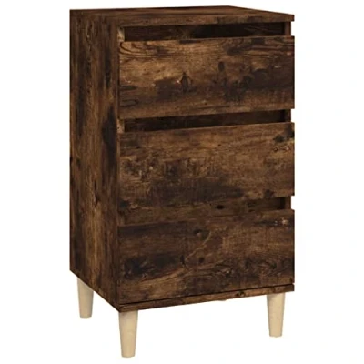Afbeelding van vidaXL Nachtkastje 40x35x70 cm bewerkt hout gerookt eikenkleurig