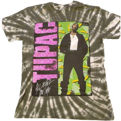 Afbeelding van Tupac All Eyez On Me Heren T shirt XL Groen