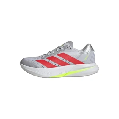 Afbeelding van adidas Performance Duramo SPEED2 Hardloopschoenen voor op de weg, Dames, Maat: 39 1/3, Dash grey/lucid red/lucid lemon Textiel/ synthetisch