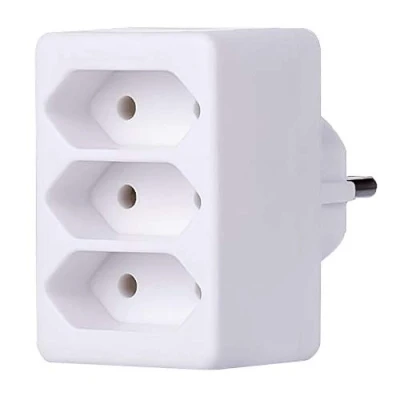Afbeelding van PremiumCord ppr03 brennenstuhl adapterstekker Euro 3 voudig, kleur wit