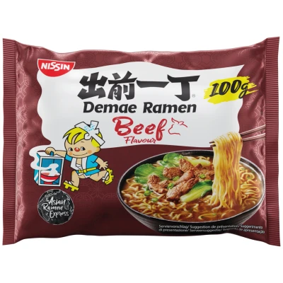 Afbeelding van Nissin Demae Ramen Instant Noedels Rundvlees 30 x 100 g Noedelsoep Asian Food Lovers