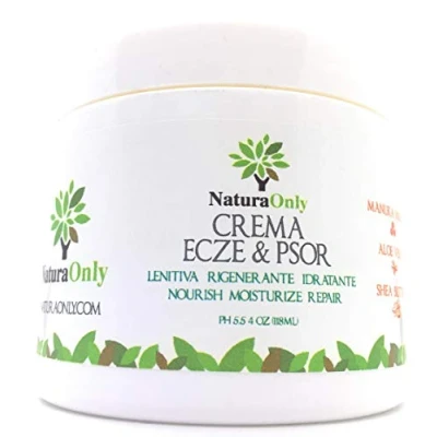 Afbeelding van Eczeem &amp; Psoriasis Crème Natura Only, voor droge, geïrriteerde huid, jeukverlichting, dermatitis, rosacea. Natuurlijke 15 in 1 formule bevordert genezing en kalmeert roodheid, uitslag jeuk snel